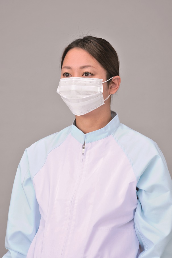 №870  メガクリーンマスク  3PLY  耳掛  ホワイト  50枚入×60箱