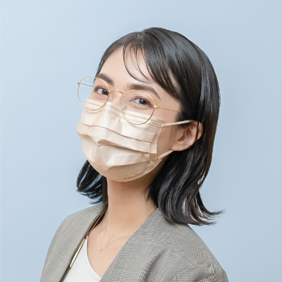 メガネが曇りにくいマスク40枚ベージュ