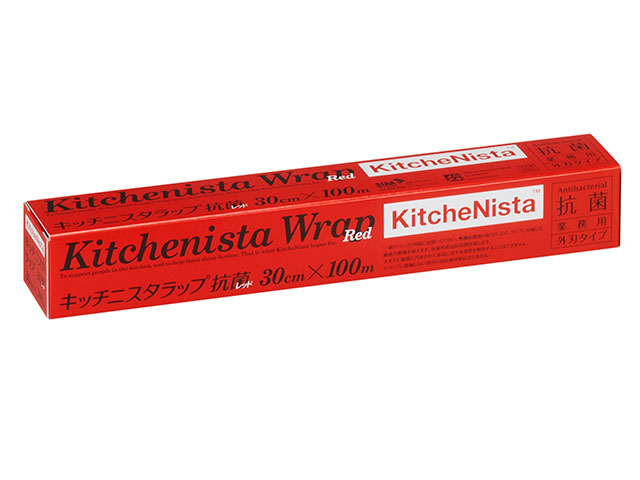 キッチニスタラップ  抗菌レッド  30cm×100m