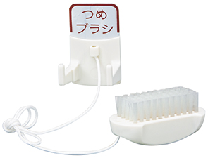 つめブラシ  白  ひも付