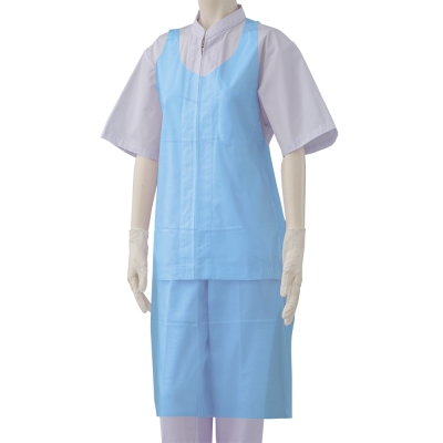 【在庫限り】ウツノミヤポリエプロン　ブルー　Ｓ　50枚入り