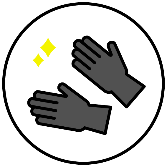 黒のニトリル手袋